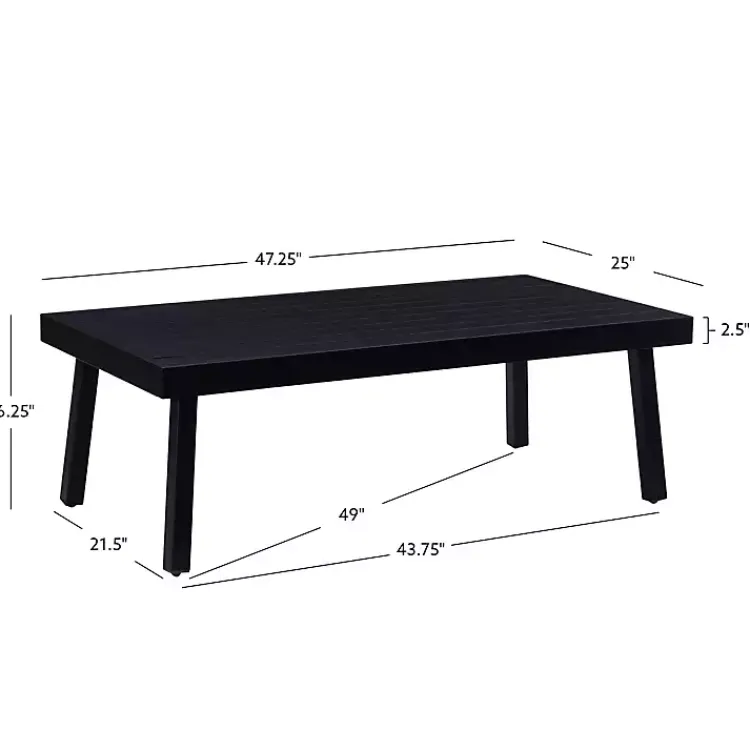 Kirklands Home Holland Outdoor Coffee Table Black Hot