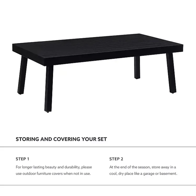 Kirklands Home Holland Outdoor Coffee Table Black Hot