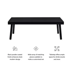 Kirklands Home Holland Outdoor Coffee Table Black Hot