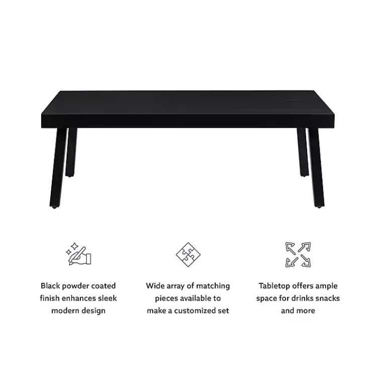 Kirklands Home Holland Outdoor Coffee Table Black Hot