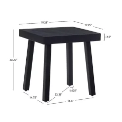Kirklands Home Holland Outdoor Side Table Black Clearance