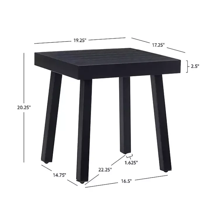 Kirklands Home Holland Outdoor Side Table Black Clearance