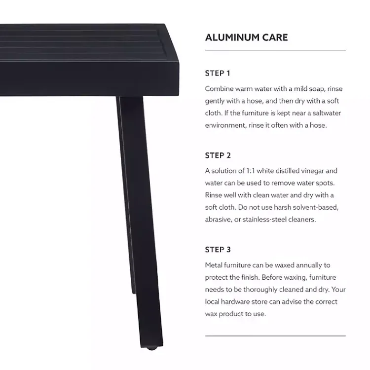 Kirklands Home Holland Outdoor Side Table Black Clearance