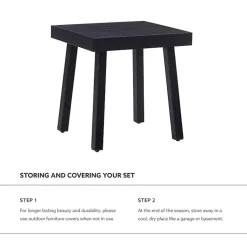 Kirklands Home Holland Outdoor Side Table Black Clearance