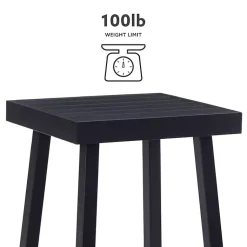 Kirklands Home Holland Outdoor Side Table Black Clearance