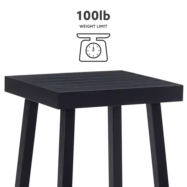 Kirklands Home Holland Outdoor Side Table Black Clearance