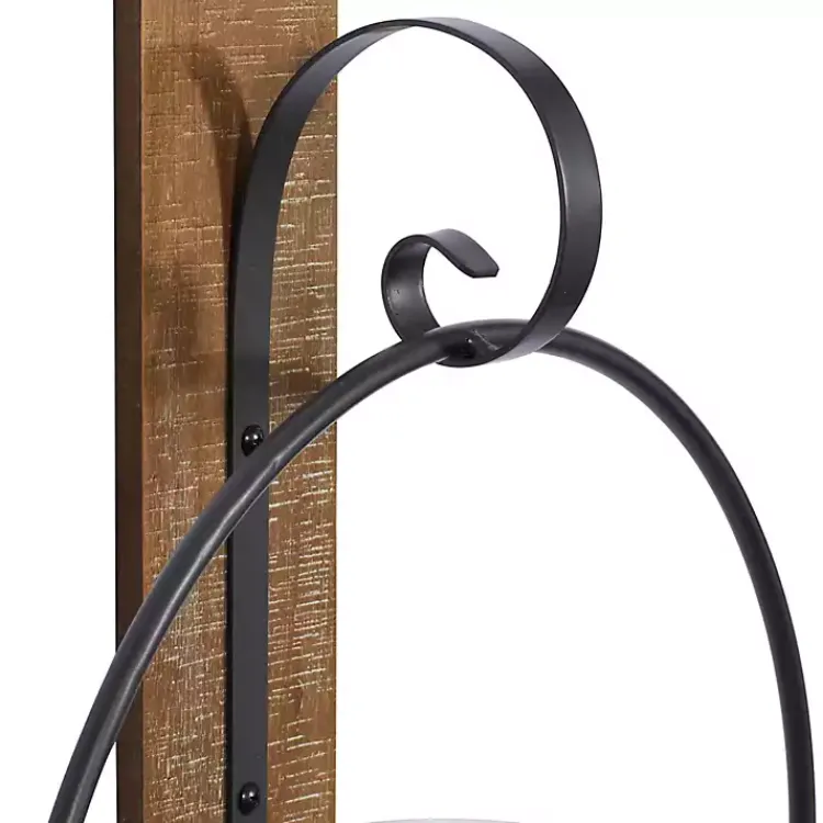 Sconces>Kirklands Home Black Hoop Glass Sleeve Wall Sconce, 24 in.
