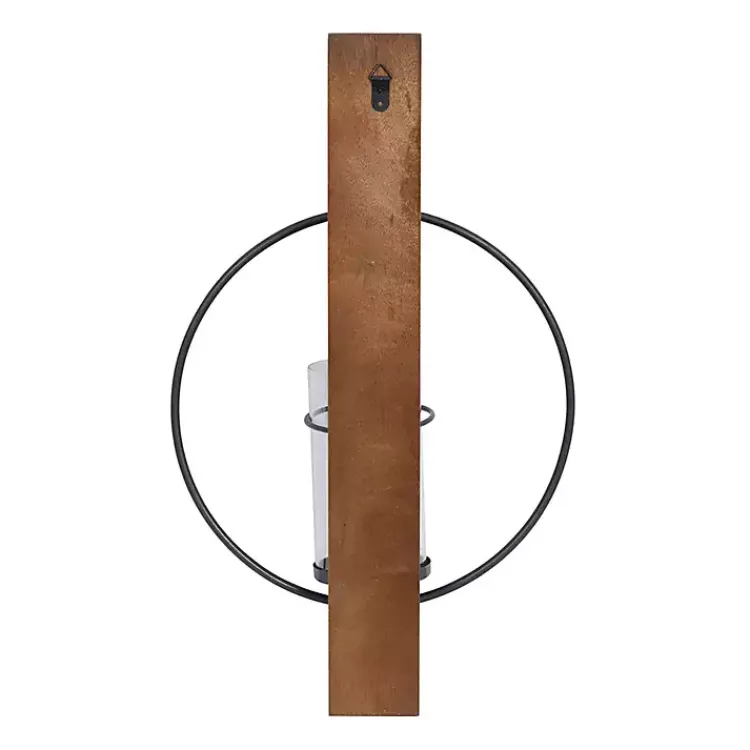 Sconces>Kirklands Home Black Hoop Glass Sleeve Wall Sconce, 24 in.