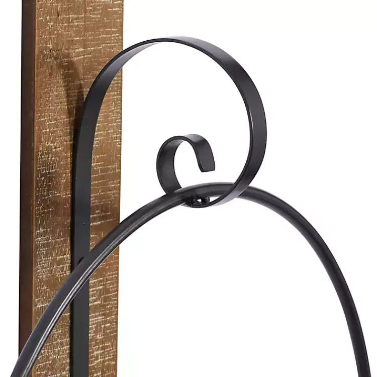 Sconces>Kirklands Home Black Hoop Glass Sleeve Wall Sconce, 28 in.