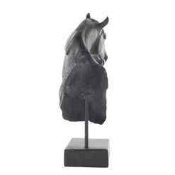 Statues & Figurines>Kirklands Home Horse Head Resin Statue Black