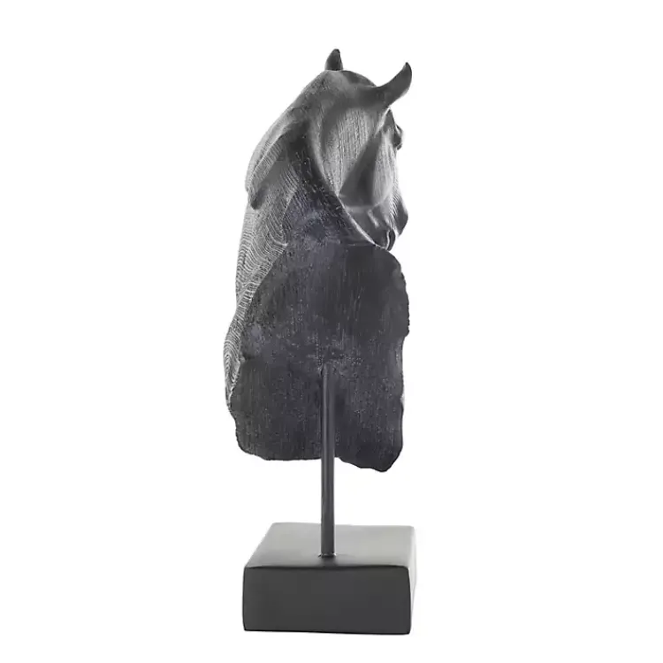 Statues & Figurines>Kirklands Home Horse Head Resin Statue Black