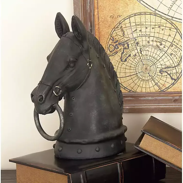 Statues & Figurines>Kirklands Home Horse Head Statue, 12 in. Black
