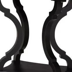 Kirklands Home Hourglass Wood Accent Table Black Hot