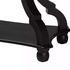 Kirklands Home Hourglass Wood Accent Table Black Hot