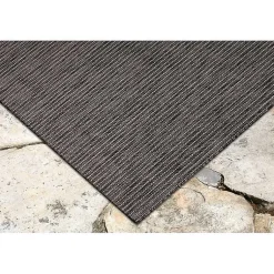 Kirklands Home Intertwined Santal Outdoor Area Rug, 6x9 Black Sale