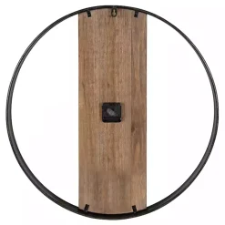 Kirklands Home Ladd Natural Wood Wall Clock Black Hot