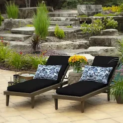 Kirklands Home Leala Outdoor Chaise Cushion Black Discount