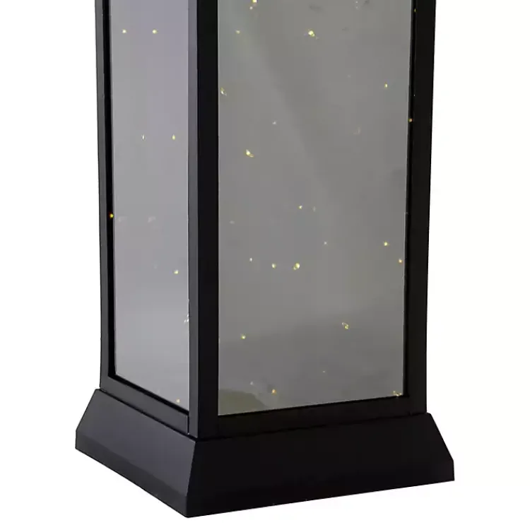 Lanterns>Kirklands Home LED Flickering Fairy Lights Lantern, 19 in. Black