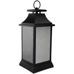 Lanterns>Kirklands Home LED Flickering Fairy Lights Lantern, 16 in. Black