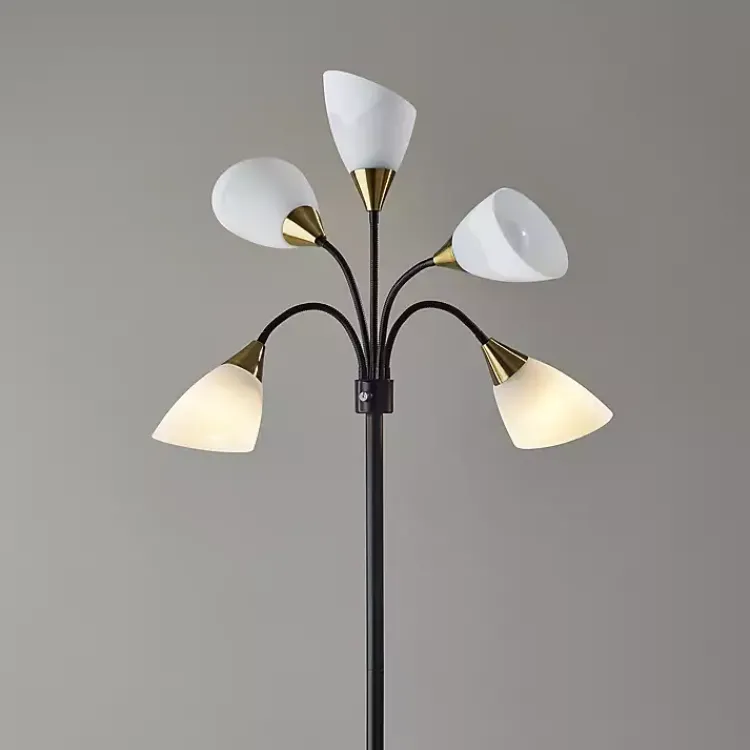 Kirklands Home Black 5-Light Adjustable Tree Floor Lamp Outlet