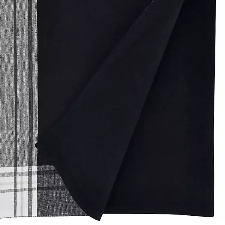 Kirklands Home Black Long Stripe Bordered Table Runner, 72 in. Discount