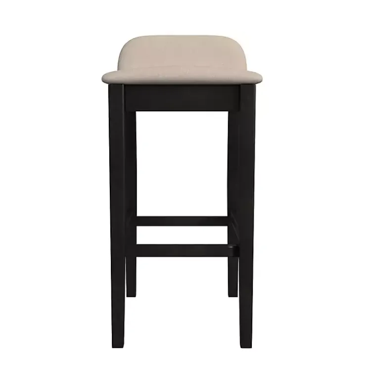 Kirklands Home Black Lowback Padded Bar Stool Discount