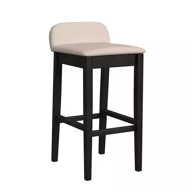 Kirklands Home Black Lowback Padded Bar Stool Discount