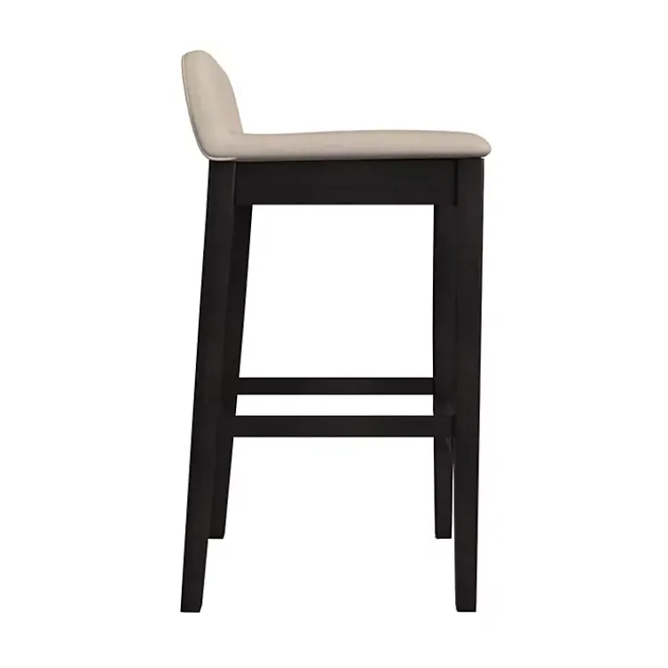 Kirklands Home Black Lowback Padded Bar Stool Discount