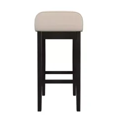 Kirklands Home Black Lowback Padded Bar Stool Discount