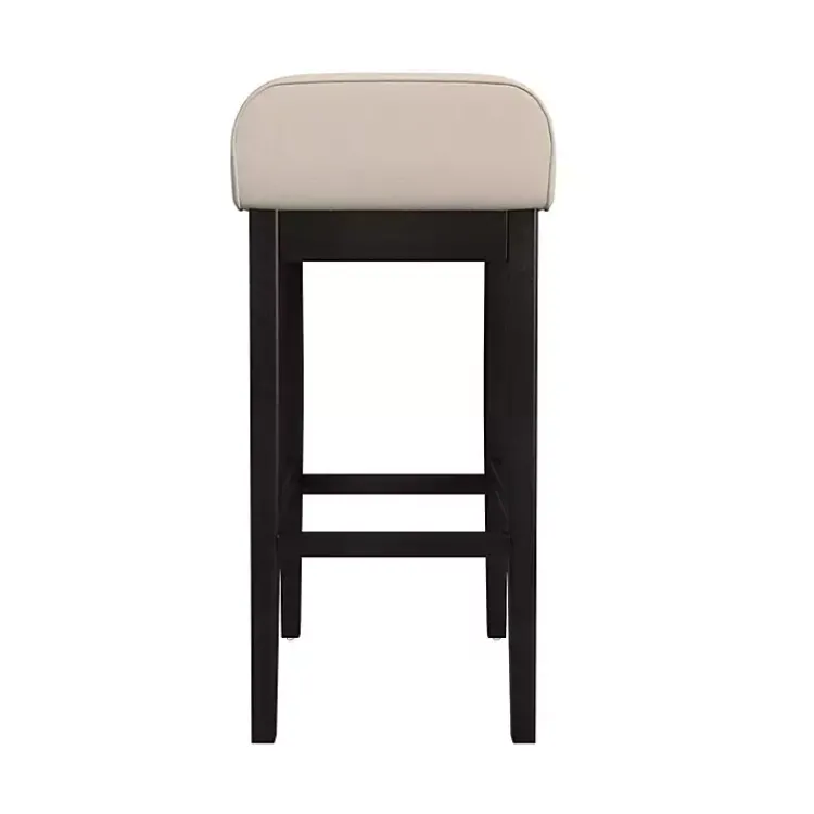 Kirklands Home Black Lowback Padded Bar Stool Discount