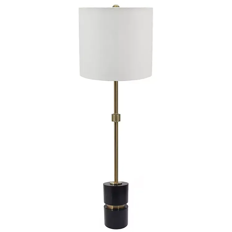 Kirklands Home Black Marble and Gold Metal Buffet Lamp Hot