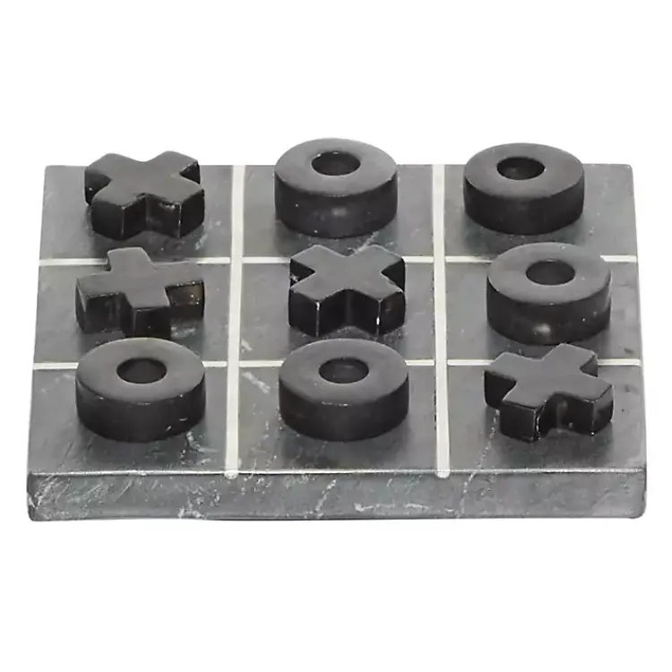 Decorative Accents>Kirklands Home Marble Tic Tac Toe Board Black