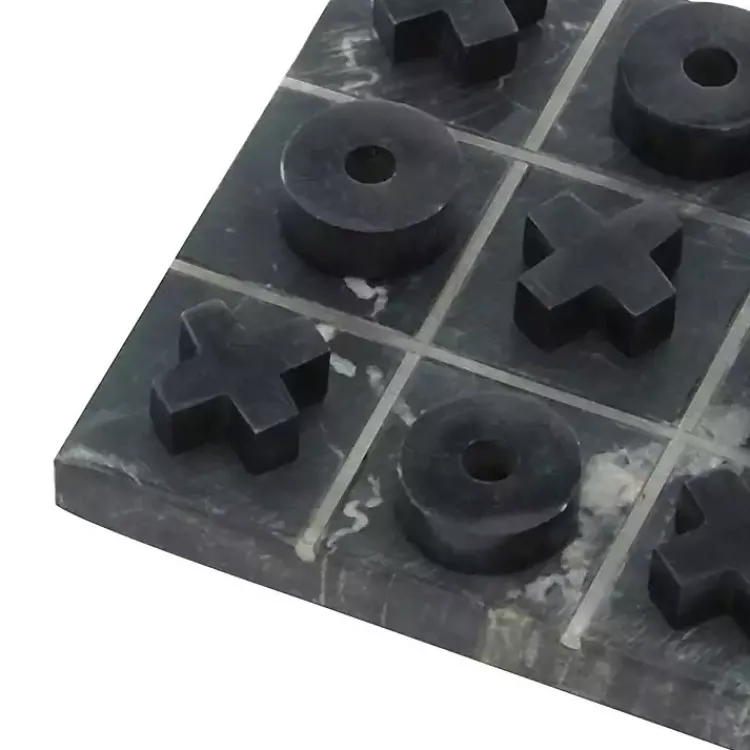 Decorative Accents>Kirklands Home Marble Tic Tac Toe Board Black