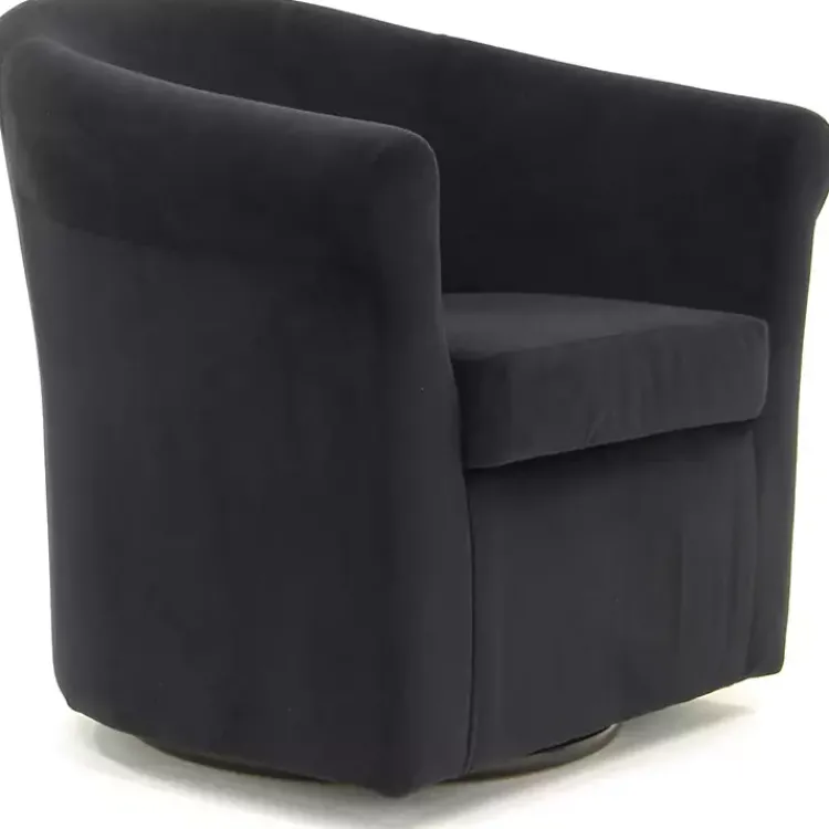 Kirklands Home Marley Swivel Accent Chair Black New