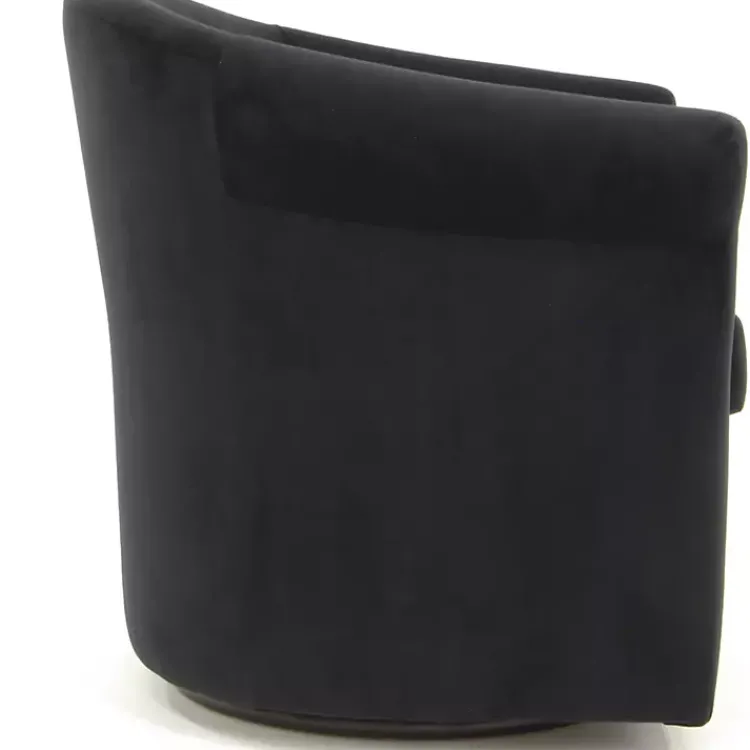 Kirklands Home Marley Swivel Accent Chair Black New