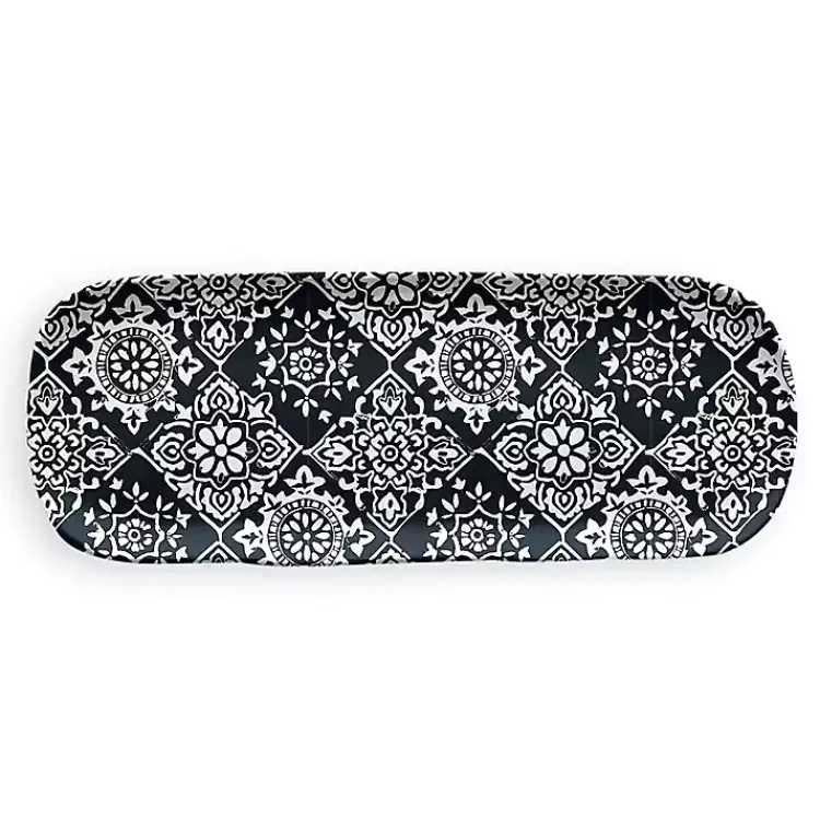 Kirklands Home Black Melamine Bree Serving Tray Outlet