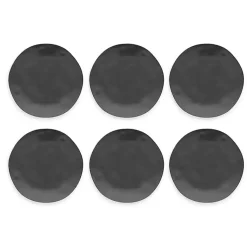 Kirklands Home Melamine Santal Dinner Plates, Set of 6 Black Discount