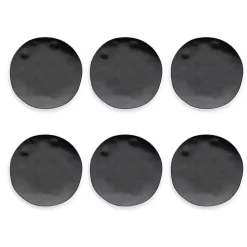 Kirklands Home Melamine Santal Salad Plates, Set of 6 Black Hot