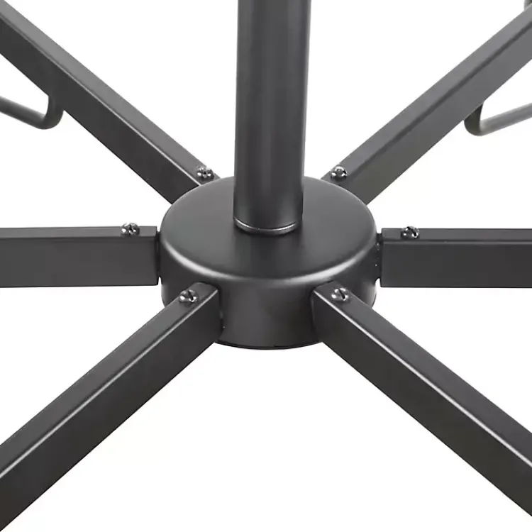 Kirklands Home Black Metal & Bowl Glass Shade 6-Light Chandelier Hot