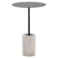 Kirklands Home Metal & Concrete Janis Cocktail Table Black