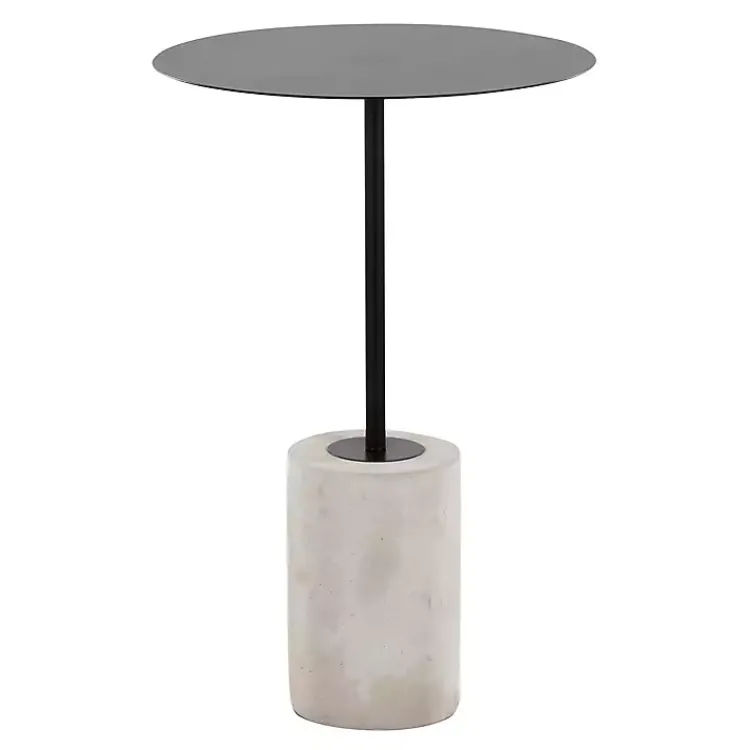 Kirklands Home Metal & Concrete Janis Cocktail Table Black