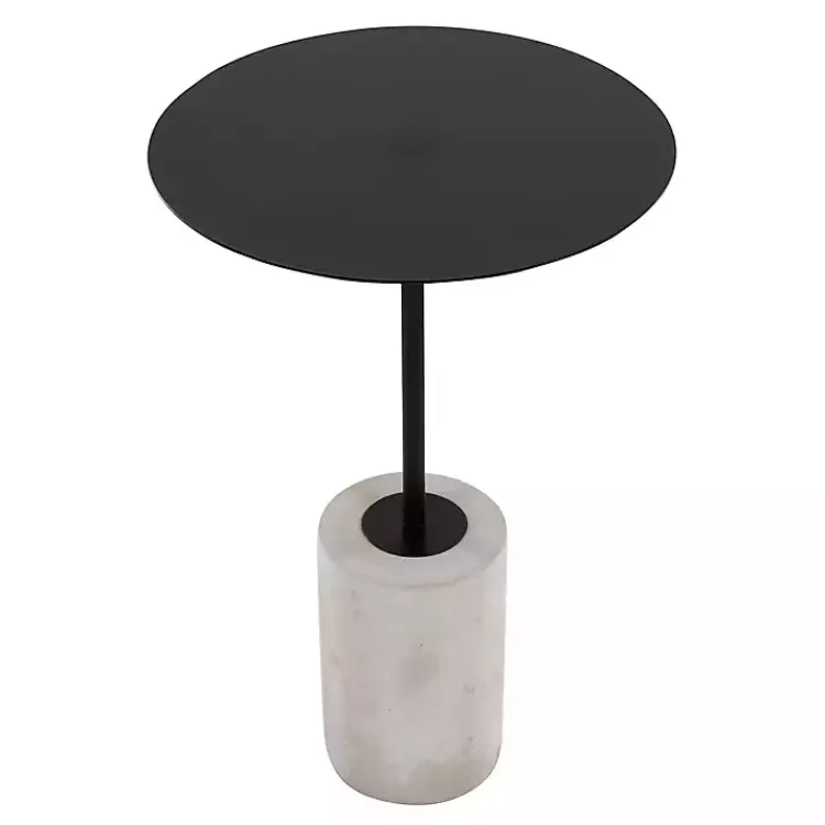 Kirklands Home Metal & Concrete Janis Cocktail Table Black