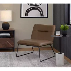 Kirklands Home Metal & Concrete Janis Cocktail Table Black