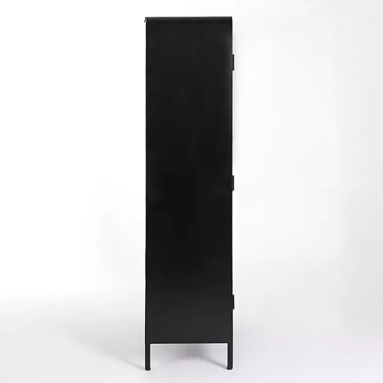 Kirklands Home Metal & Glass 2-Door Bentley Cabinet Black Discount