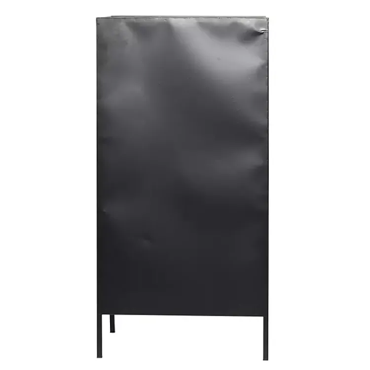 Kirklands Home Black Metal and Brown Wood Standing Wine Rack Online