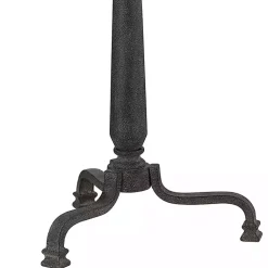 Kirklands Home Black Metal Antique Randy Floor Lamp White New