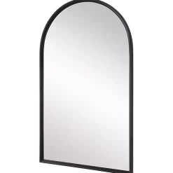 Kirklands Home Black Metal Arch Frame Wall Mirror