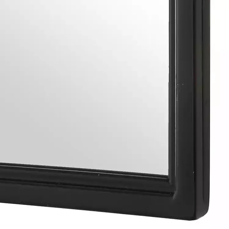 Kirklands Home Black Metal Arch Frame Wall Mirror