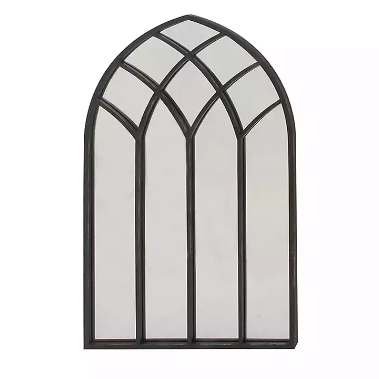 Kirklands Home Black Metal Arch Framed Mirror Sale