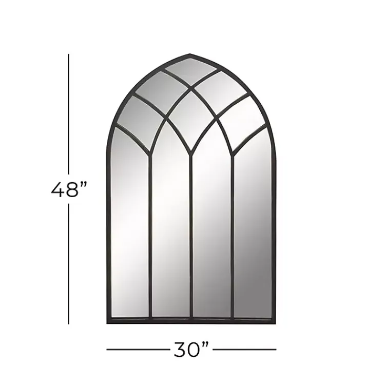 Kirklands Home Black Metal Arch Framed Mirror Sale